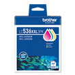 LC536XXL3PK Brother LC536XXL 3-Pack Super High-Yield Ink Cartridge Set Cyan, Magenta, Yellow
